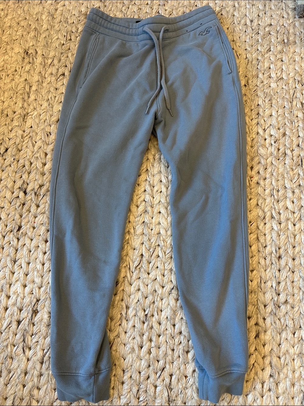 Hollister Men's Slate Blue Fleece Jogger Sweatpants